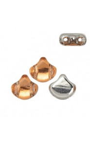 Ginko Leaf Beads 7.5x7.5mm Backlit peach